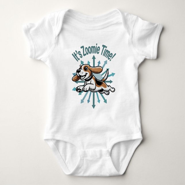 Det är Zoomie Time Beagle T Shirt (Framsida)