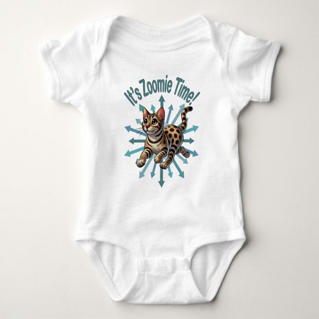 Det är Zoomie Time Bengal Cat T Shirt (Framsida)