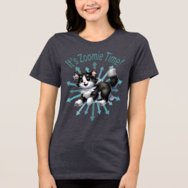 Det är Zoomie Time Cute Black & White Cat T Shirt
