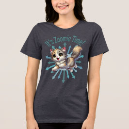Det är Zoomie Time Cute Tricolor Cat T Shirt