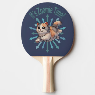 Det är Zoomie Time Dilute Calico Cat Pingisracket