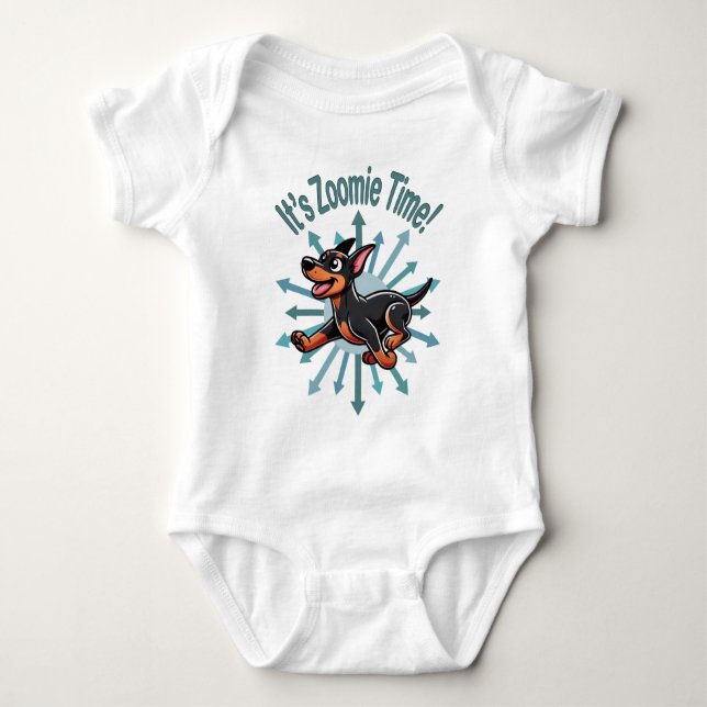 Det är Zoomie Time Dobermann Pinscher T Shirt (Framsida)