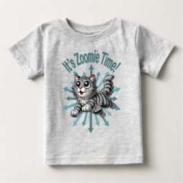 Det är Zoomie Time Grått Tabby katt T Shirt