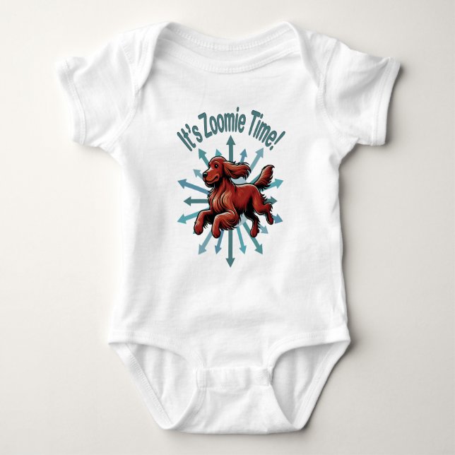 Det är Zoomie Time Irish Setter T Shirt (Framsida)