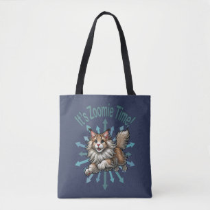 Det är Zoomie Time Maine Coon Cat Tygkasse