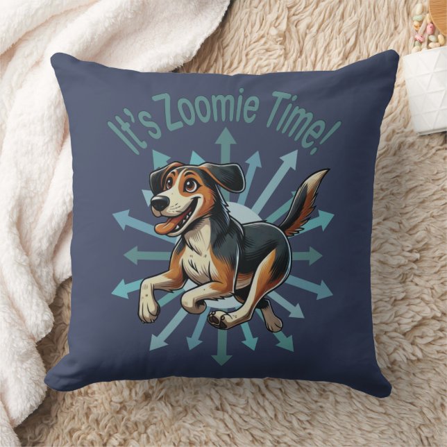 Det är Zoomie Time Medium Mutt Kudde (Filt)