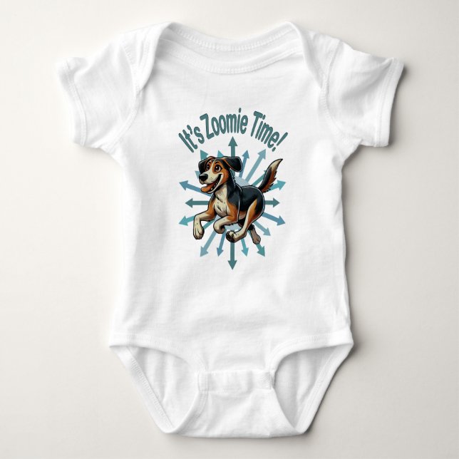 Det är Zoomie Time Medium Mutt T Shirt (Framsida)