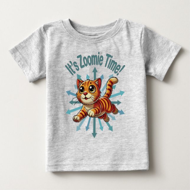 Det är Zoomie Time Orange Tabby Katt T Shirt (Framsida)