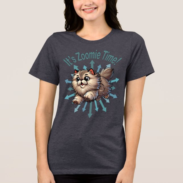 Det är Zoomie Time Persian Cat T Shirt (Framsida)