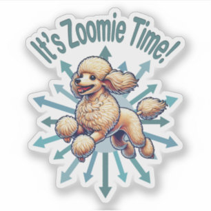 Det är Zoomie Time Pudel Klistermärken