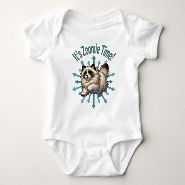 Det är Zoomie Time Ragdoll Katt T Shirt (Framsida)