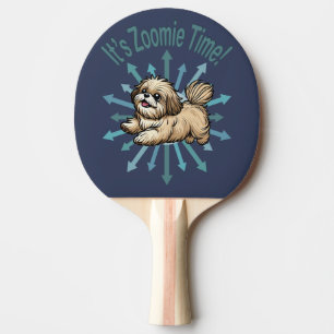 Det är Zoomie Time Shih Tzu Pingisracket