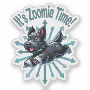 Det är Zoomie Time skotsk terrier Klistermärken