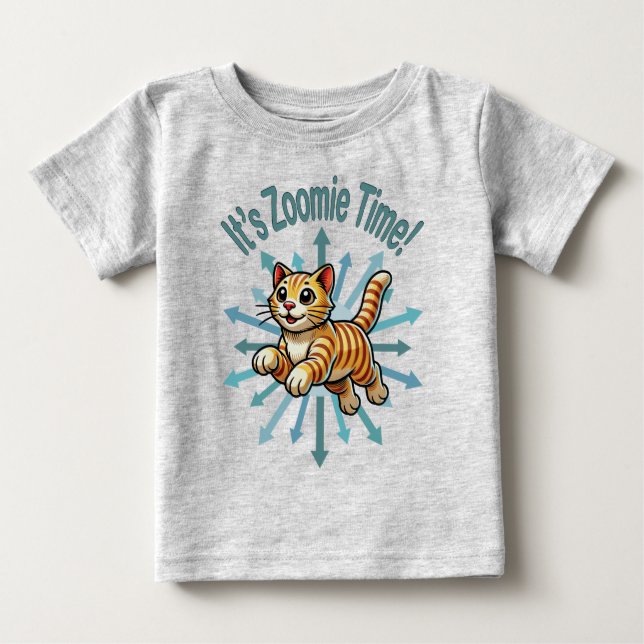Det är Zoomie Time Tiger Cat T Shirt (Framsida)