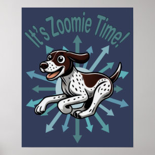 Det är Zoomie Time tysk korthårspekare Poster