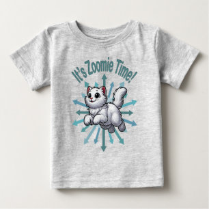 Det är Zoomie Time Vit Katt T Shirt