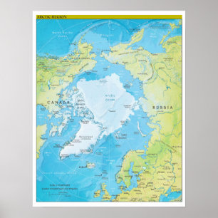 Det arktiska geopolitiska Karta Poster