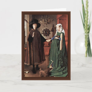 Det Arnolfini porträtt det Arnolfini bröllop vid J Kort