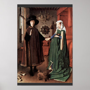 Det Arnolfini porträtt det Arnolfini bröllop vid J Poster