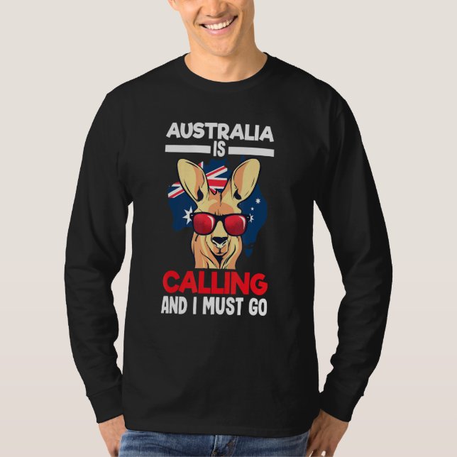 Det australiska Pridet Kangaroo Australia ringer T Shirt (Framsida)