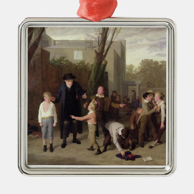 Det avbrutna slagsmål, 1815-16 julgransprydnad metall (Framsidan)