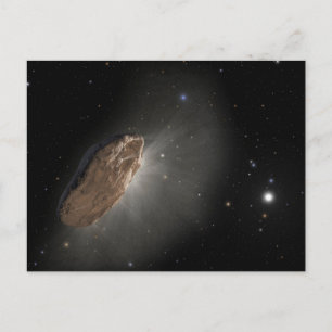 Det avvikande interstellära objektet Oumuamua. Vykort
