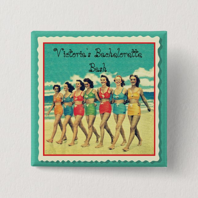 Det Bachelorette partyet klämmer fast knäppas Knapp (Framsida)