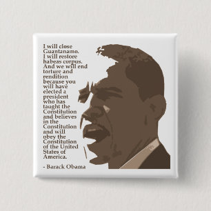 Det Barack Obama konstitutioncitationstecknet Knapp