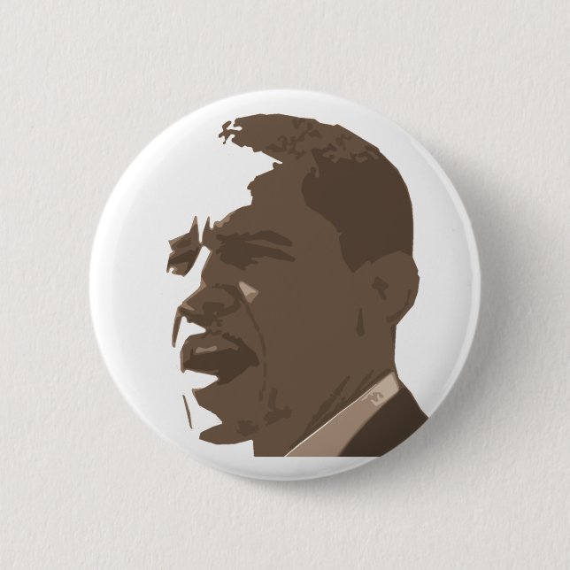 Det Barack Obama Sepiaporträtt knäppas Knapp (Framsida)