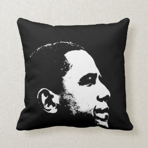 Det Barack Obama sidoporträtt stencilerar Kudde