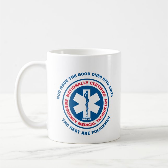 Det bäst är EMTs, Rest är polisar Kaffemugg (Vänster)