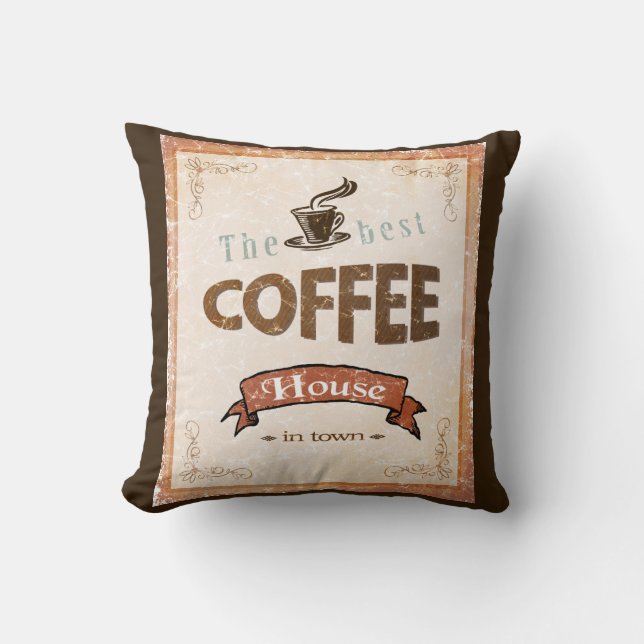 Det bäst kaffehuset kudde (Framsida)