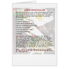 Det bäst recept allra Time - gospelområde Hälsningskort