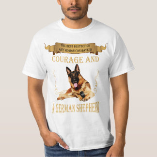 Det bäst skyddet för någon kvinna - tysk herde t-shirt
