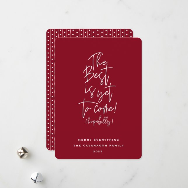 Det bästa är ännu att få Kom Helgdag Card Julkort (Fram/Back In Situ)