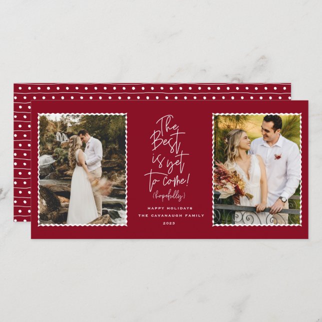 Det bästa är ännu för Kom 2-foto Julkort (Fram/baksida)