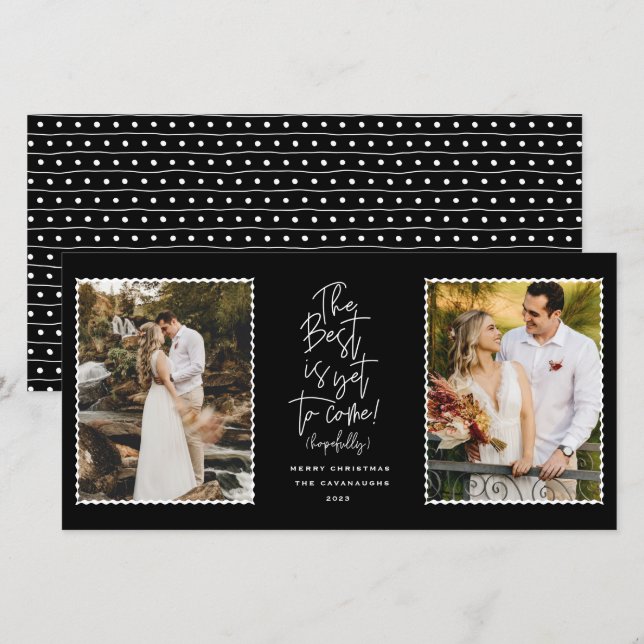 Det bästa är ännu för Kom 2-fotokortet Julkort (Fram/baksida)