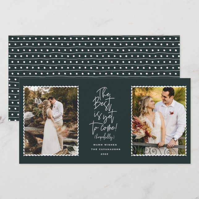 Det bästa är ännu för Kom 2-fotokortet Julkort (Fram/baksida)