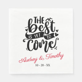 Det bästa är ännu för Kom Bröllop Personlig Pappersservett