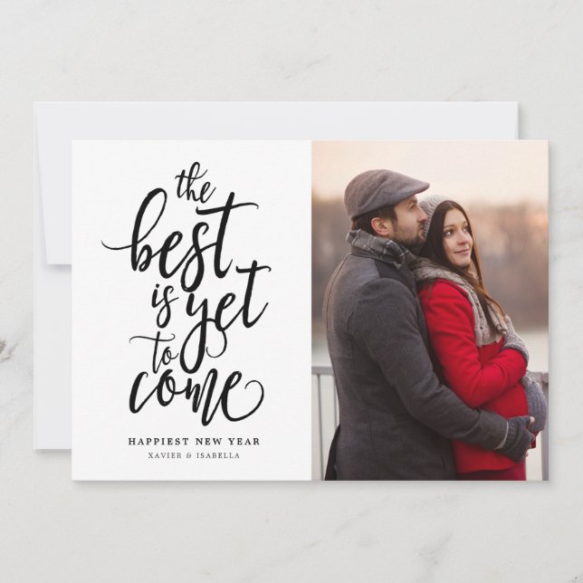 Det bästa är ännu för Kom Photo nyår Julkort (Framsida)