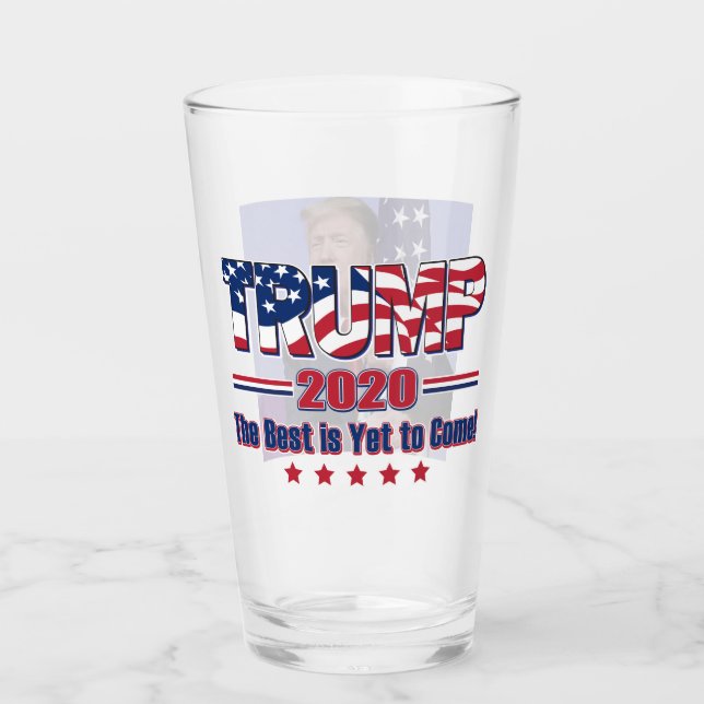 Det bästa är ännu för Komen - Trump 2020 Glaskopp (Framsida)