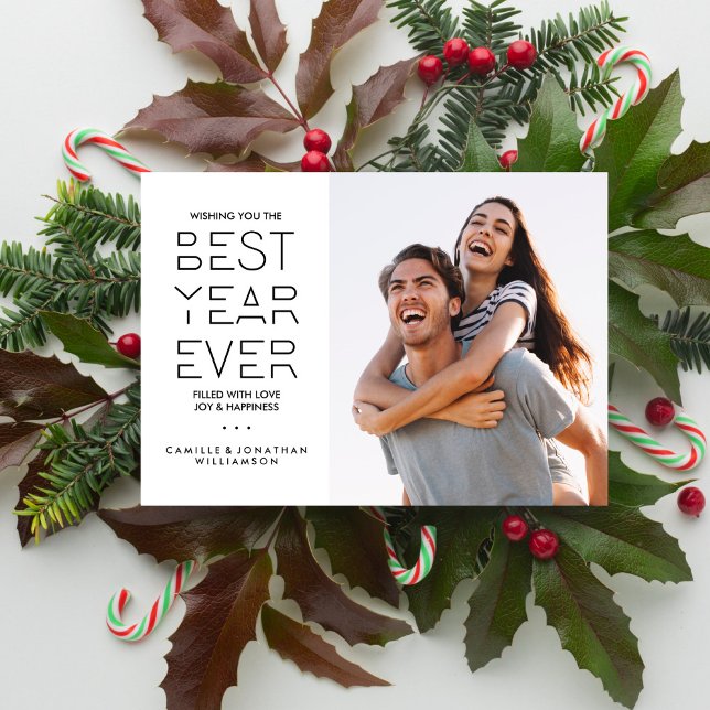 Det bästa året någonsin för det moderna nyårsjubil julkort (Skapare uppladdad)