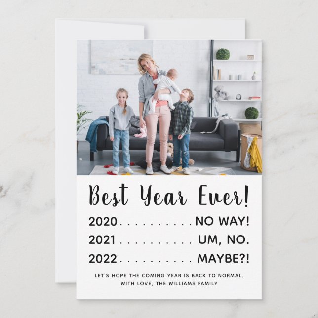 Det bästa året någonsin-Helgdag för en fungerande  Julkort (Framsida)