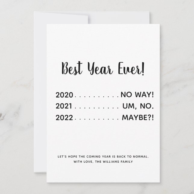 Det bästa året någonsin-Helgdag för en fungerande  Julkort (Framsida)