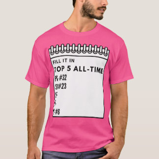 Det bästa bästa av de fem bästa basketbollarna, he t shirt