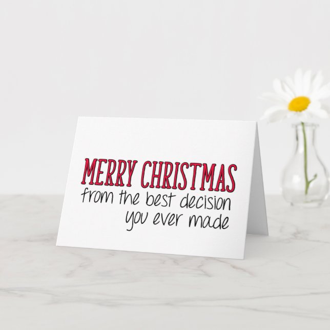 Det bästa beslut du någonsin fattat, en fin jul kort (Liten växt)