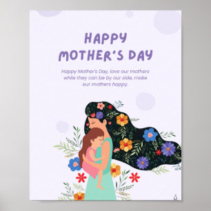 Det bästa blåa Mors dag Helgdag Poster