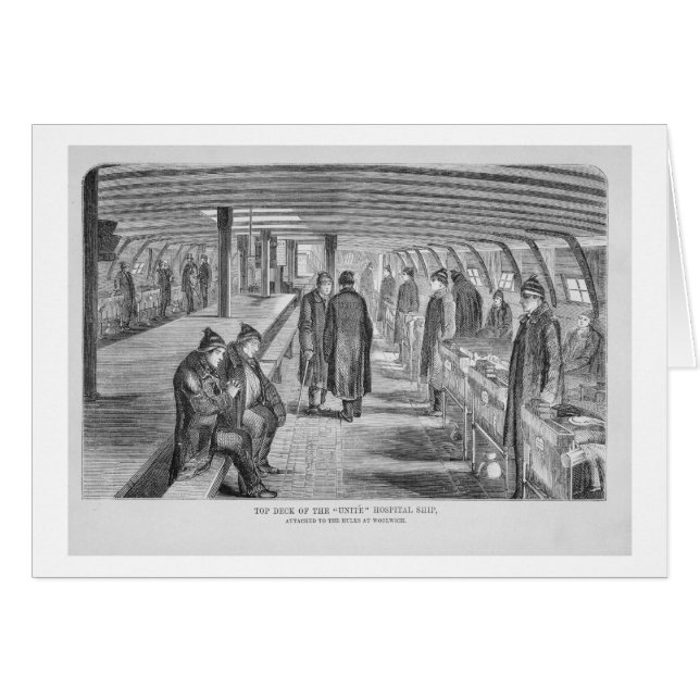 Det bästa däcket av "förenar" sjukhusfrakten som hälsningskort (Framsidan Horizontal)