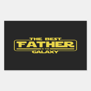 Det bästa Far i Galaxy Fars dag-giftet Rektangulärt Klistermärke