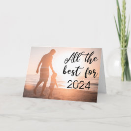 Det bästa för det nyåriga minimalistiska fotot helgkort